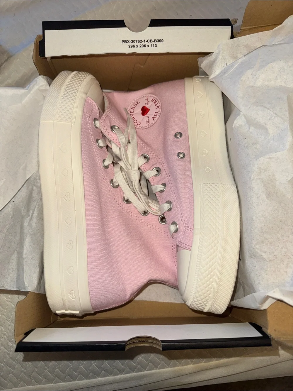 Converse Pink Platform High-Top Sneakers